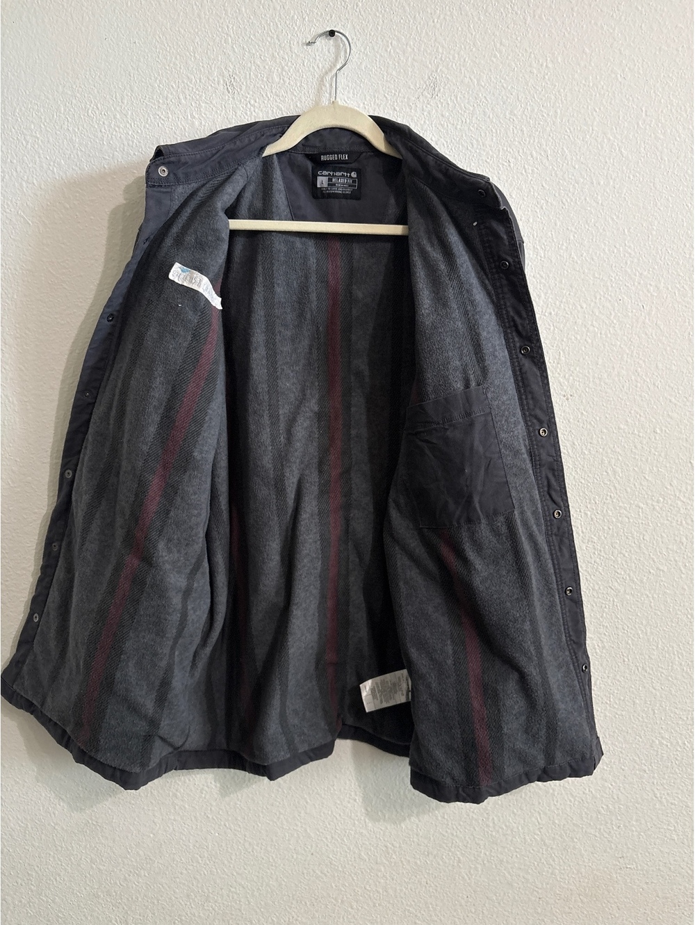 Carhartt Rugged Flex Relaxed Fit Jacket Carbon Ridge Gray L - Picture 4 of 9